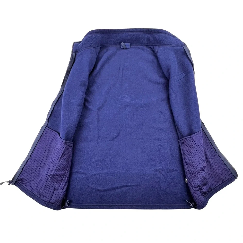 Vineyard Vines Fleece Vest Men's Medium Blue Full Zip Pockets Whale Hiking‎